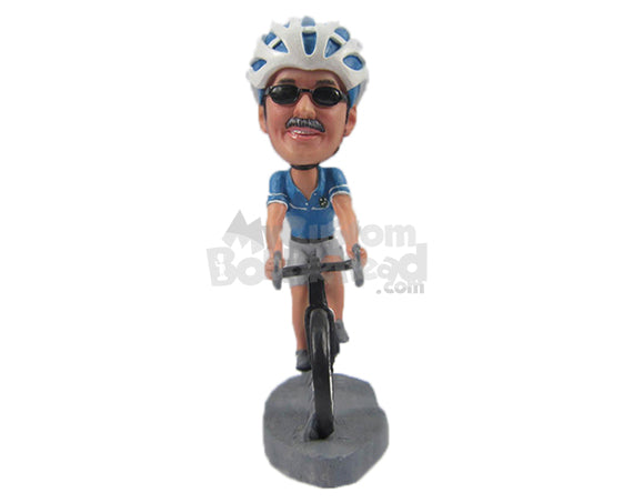 Custom Bobblehead Cool Dude On A Fast Race Road Bicycle - Sports & Hobbies Cycling Personalized Bobblehead & Cake Topper Custom Bobblehead Cool Dude On A Fast Race Road Bicycle - Sports & Hobbies Cycling Personalized Bobblehead & Cake Topper
